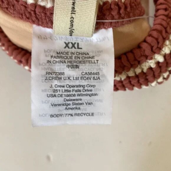 Madewell Striped Textured Bandeau Bikini Top XXL - Picture 8 of 9